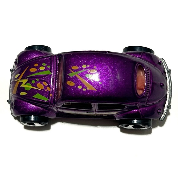 Vintage 1988 Hot Wheels Metallic Purple VW Beetle Bug Diecast Toy Car Mattel Fun - Picture 7 of 8
